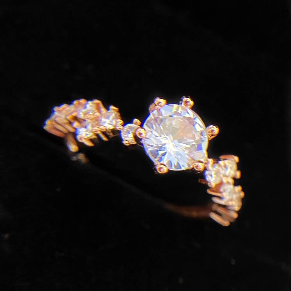 marry shrimp leather offshore custom made imitation USA mossan diamond ring pt950 octa-eight arrow starring dream female ring