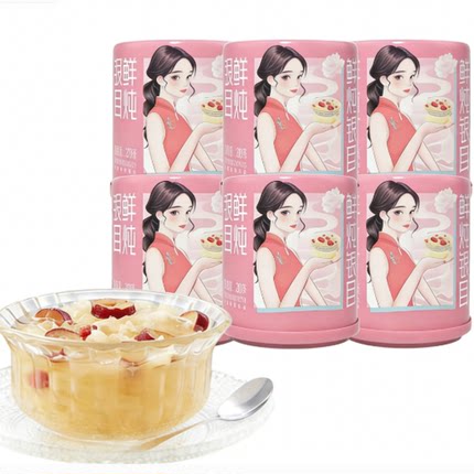 巴山粹鲜炖1200g红枣枸杞滋补银耳羹罐头即食免煮早餐食品零食饮