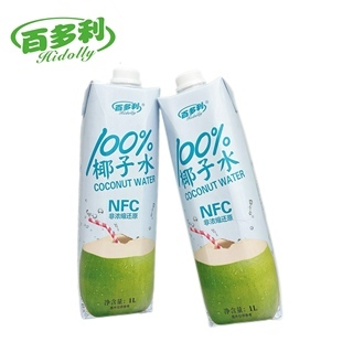 百多利椰子水nfc鲜榨纯椰1L*2瓶100%果汁椰汁饮料零添官方旗舰店