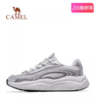 骆驼星岩女鞋2026春季新款厚底老爹鞋百搭透气防滑运动户外休闲鞋