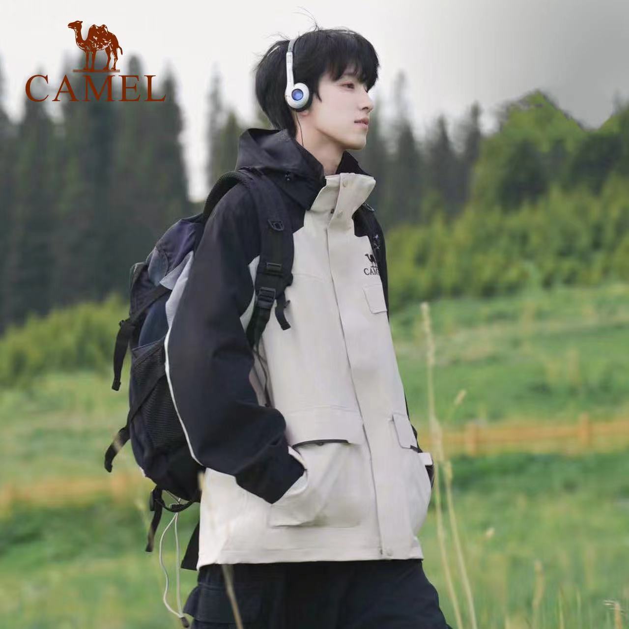 【风暴】骆驼户外暴雨防水冲锋衣女三合一男工装进藏登山服装外套