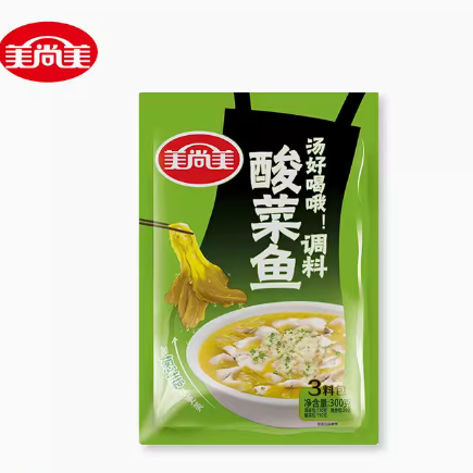 美尚美老坛风味酸菜鱼调料包煮鱼家用金汤酸菜鱼专用调料不辣350g