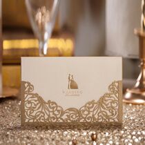  2021 European-style Western-style Champagne Gold Invitation Wedding Invitation Wedding Invitation Wedding Creative Wedding Reception Print Invitation