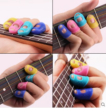 Guitar left hand finger anti-pain finger cover protection non-slip finger pad ukulele flip book press string child trumpet