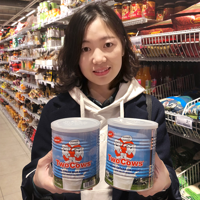Dutch twocows Amoy Gauss milk powder High calcium whole fat instant milk powder for children, adolescents, adults and the elderly