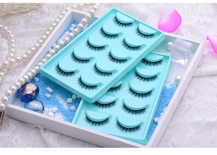 Siêu ngắn lông mi giả 0.5 tự nhiên thực tế nude trang điểm siêu nhiên cứng stem năm cặp của hai hộp để gửi keo bộ mi giả mie