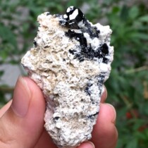 Yaogangxian black tungsten crystal luster is very good Natural mineral crystal specimen Cat mine strange stone teaching science