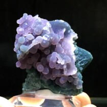Dream met mineral crystal Indonesia purple green grape Agate color special natural mineral crystal specimen Cat mine