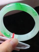 Laoga Jade live A shop pure natural Myanmar A goods jade bracelet jade bracelet live room special shot ice seed Green