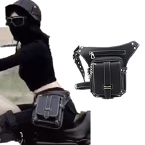 Motorcycle leg bag men's and women's motorcycle riding equipment outdoor motorcycle leg bag knight bag waterproof PU waist bag small square bag