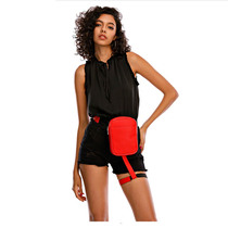 Leggings waist bag women's fitness sports fashion Joker PU waist leg bag Europe and the United States multi-functional riding outdoor leg bag women