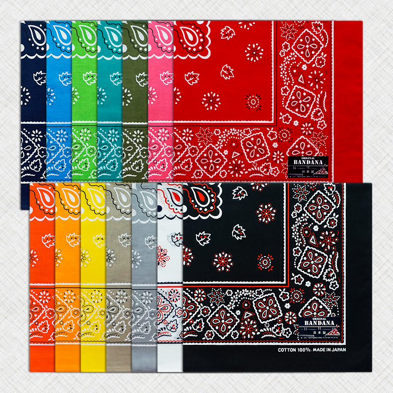 Japan Manufactures Headscarf Thin models for men and women Universal printed scarves 100 hitch Decorative Scarves for men and women Street Dance Scarves Hair