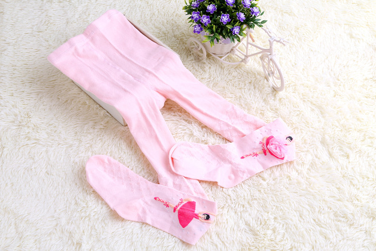 Mùa xuân và mùa thu Cô gái dệt kim Cotton Pantgings Trẻ em công chúa múa ba lê Vớ Vớ nhảy mỏng quần tất cho bé trai