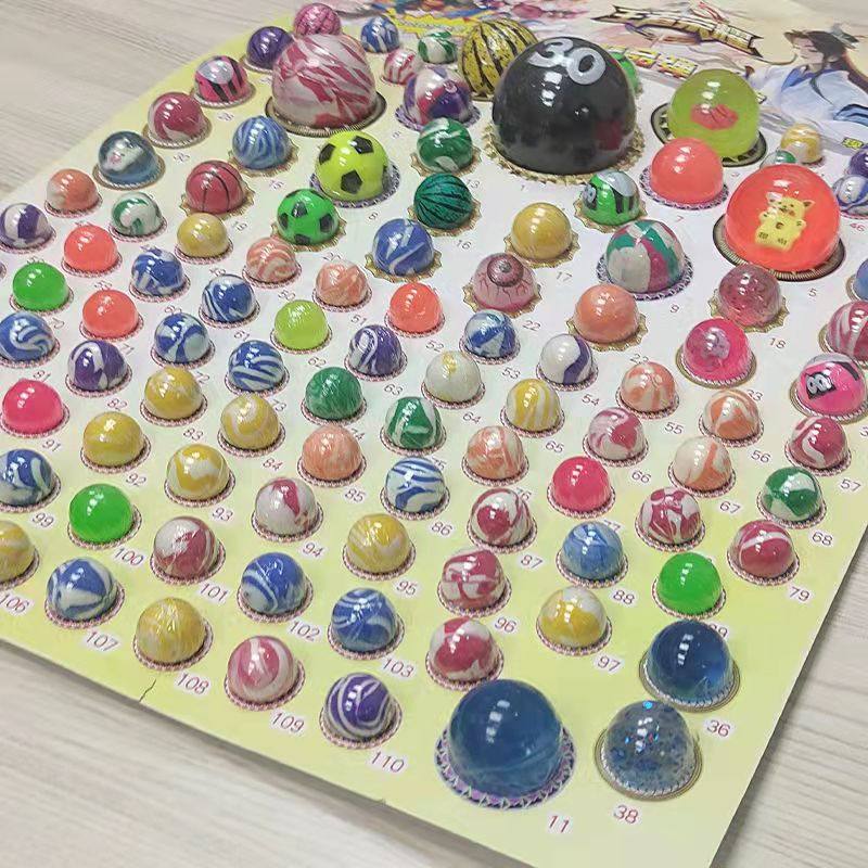 5 hairs 110 into children's rubber toy bouncy ball board card installed at the school gate cheap dragon ball ball bouncy ball lottery