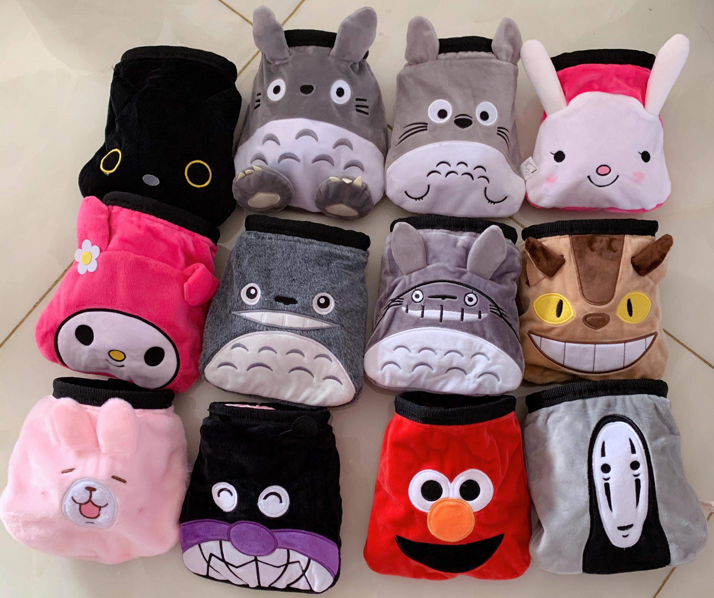 Cute cartoon magnesium powder bag (totoro furry version)