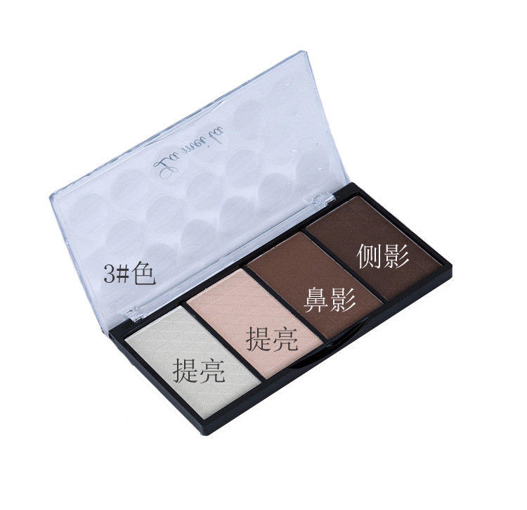 Phấn má hai màu nổi bật phấn bóng mũi phấn bóng Bốn màu sửa chữa năng lực che khuyết điểm phấn phủ bột phấn mắt tạo khối highlight