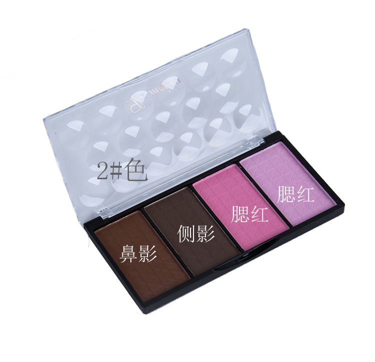 Phấn má hai màu nổi bật phấn bóng mũi phấn bóng Bốn màu sửa chữa năng lực che khuyết điểm phấn phủ bột phấn mắt tạo khối highlight
