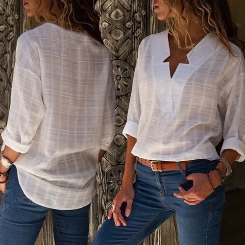 Женщины осенние повседневные блузки футболки моды Tops2018 женщины