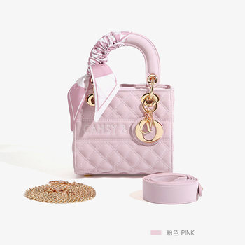 2025 spring new princess diana bag handbag trendy women's bag crossbody bag chain small square bag