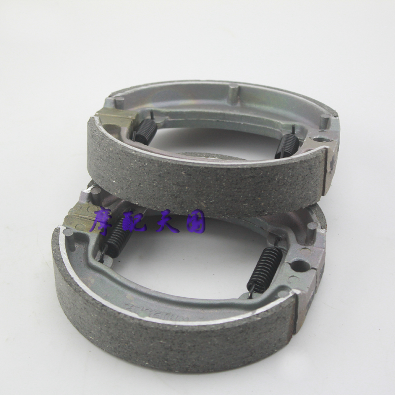 Scooter WH100T small princess Yuetsu rear brake leather brake shoe block brake sheet brake block drum brakes