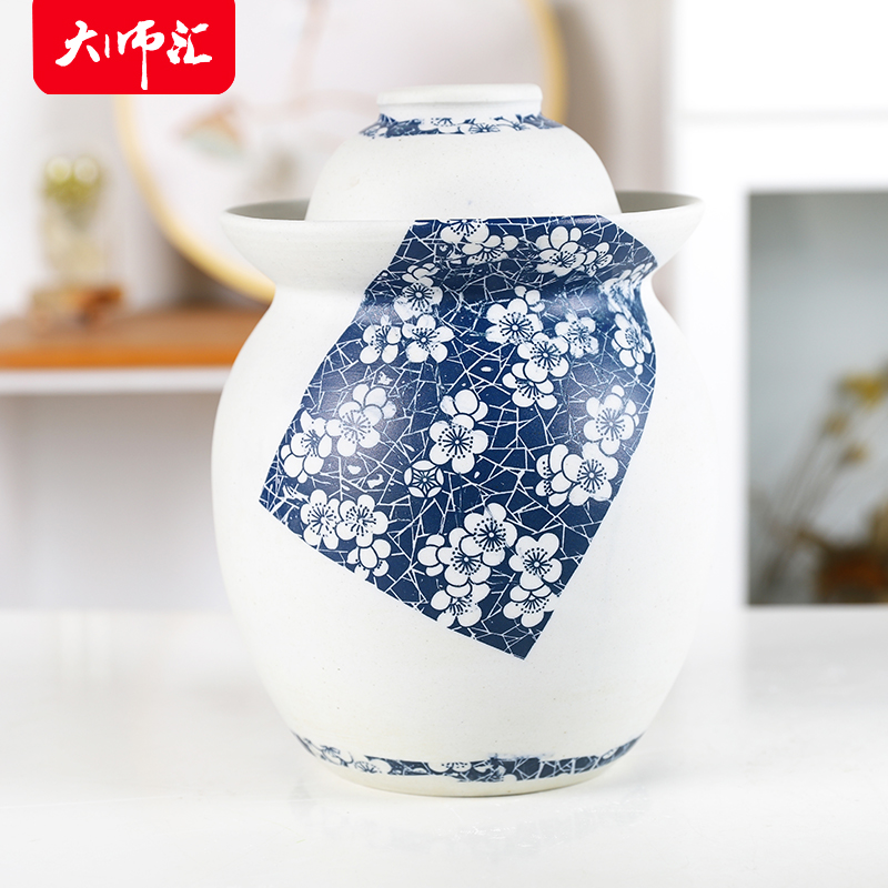 The Pickle jar with jingdezhen ceramic pickles large altar sichuan Pickle jar of pickled egg cylinder thickening storage tank