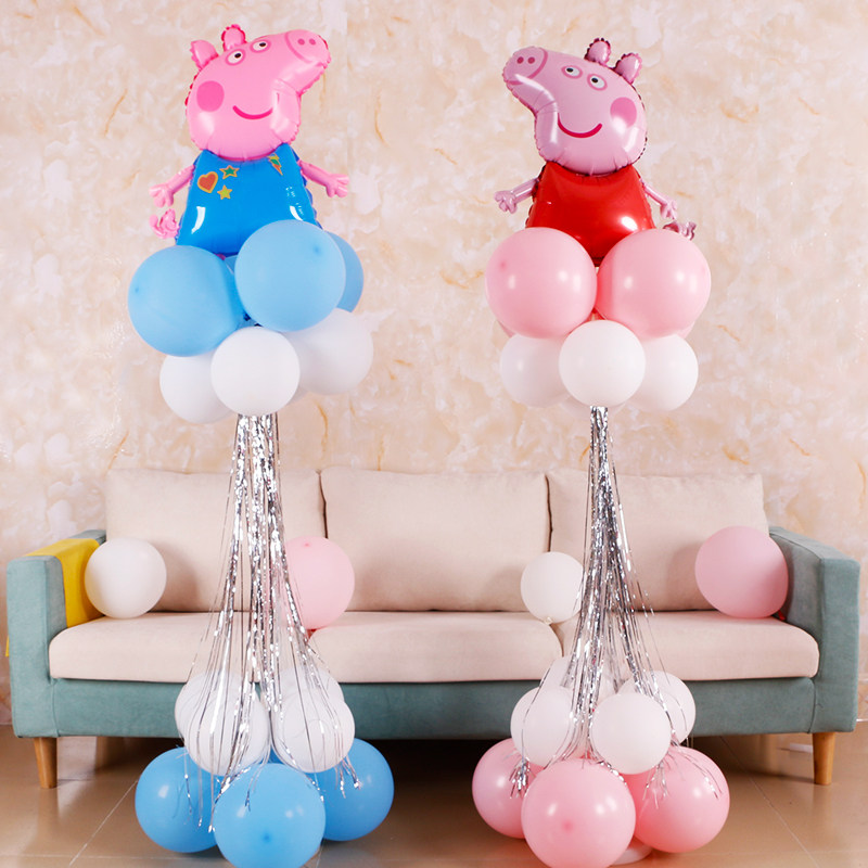 Baby's Year Hotel to set the piglet aluminum film balloon birthday stage decorated 100 days cartoon balloon
