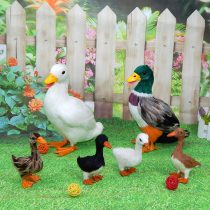 Simulation duck model big white duck doll feather animal ornaments props duck fake duck toy simulation duck