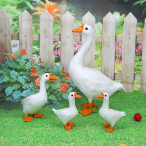 Simulation Goose Model Pendulum Pieces Big White Goose Doll Paparazzi Small Goose stuffed toy Poultry animal specimen photography props