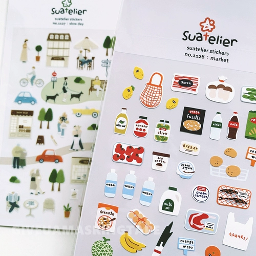 Корейская кулинарная супермаркет ежедневно in ins Wind Small Sticker Sticker Distel Diy Diy