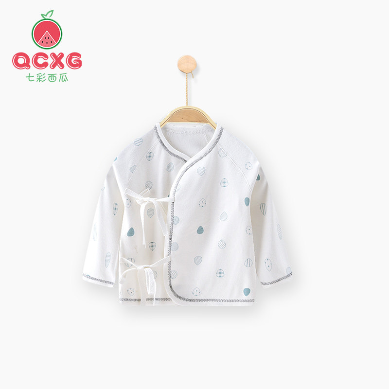 Newborn baby clothes pure cotton spring and autumn clothes winter 0-3 months newborn half-back monk clothes baby one-piece top 2