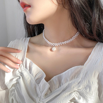 Pearl necklace female Japanese and Korean simple Net red chocker collar neck jewelry ins small short choker