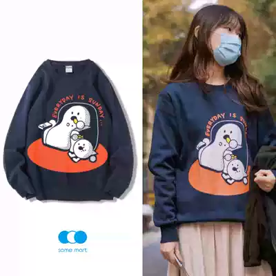 same convenience store weekend movie round neck thick cotton T350g fleece casual winter neutral printing thickened