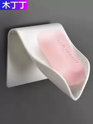 Non-perforated drain fertilizer box Nordic creative wall-mounted suction cup incense box Household powder room bathroom shelf