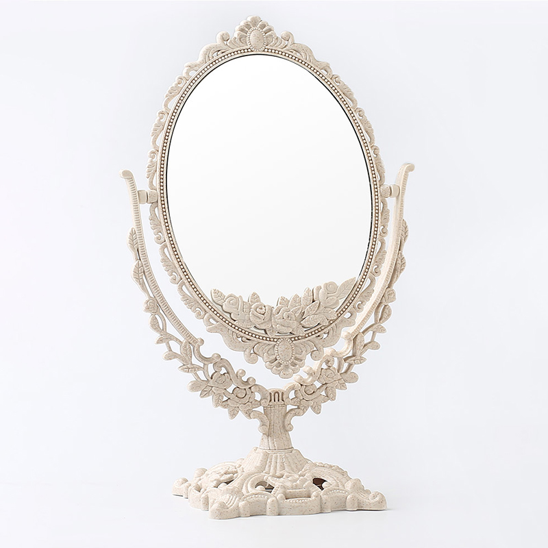 Makeup mirror desktop mirror desktop makeup mirror home bedroom female large beauty double-sided Nordic European princess mirror
