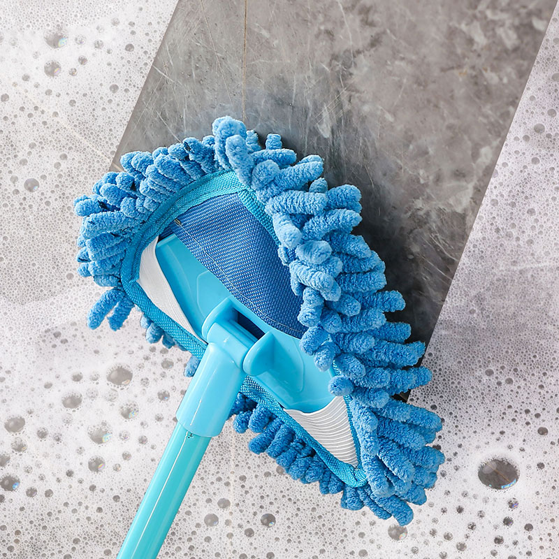 Universal triangular telescopic mop wipes the ceiling wall roof shed roof wall cleaning artifact multi-functional small mop large