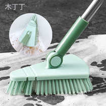 Toilet brush floor brush long handle floor brush sclerite bath cylinder brush cleaning brush no dead corner toilet tile bathroom brush