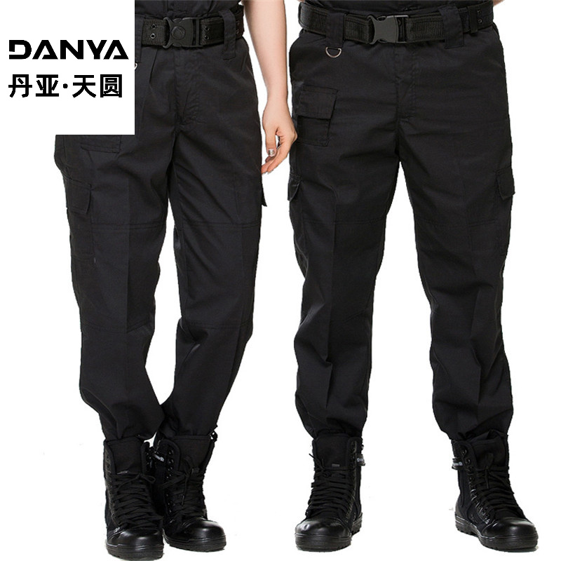 Twill Cotton Black Antistatic Spring Summer Security Pants On Duty Handsome Gas Tooling Casual Long Pants Male Pants Han Version Trend-Taobao