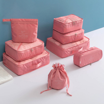 Travel storage bag set split luggage storage bag waterproof travel finishing bag underwear clothes portable bag