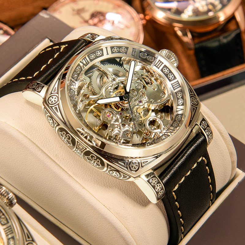 National tide top ten Swiss brand carved watch men's automatic hollow student mechanical watch domestic watch