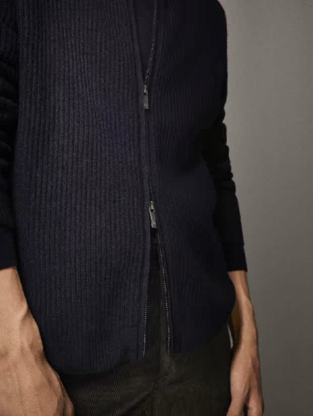 18 Winter Xiban M len len cashmere len đan len phi công nam đan áo giữ nhiệt nam