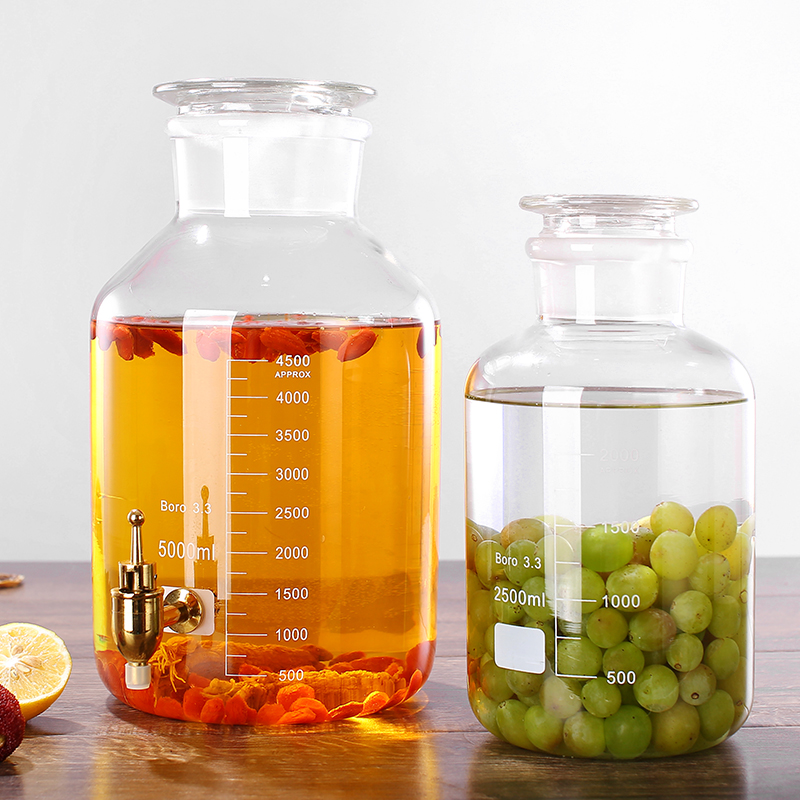 Bubble Wine Glass Bottle 5 catty 10 catty 30 catty Thickened Sealed Bubble Wine Jars Wine Green Plum Poplar Wine Wine for Home