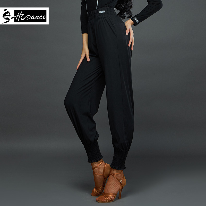 Real imperial Latin dance suit female adult light cage pants loose broadlegged pants new Latin dance yoga practice swearty pants
