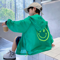 Children sunscreen boy Summer 2022 new ice silk air conditioning cardiovert street breathable light and thin sun protection jacket tide