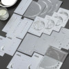 All things are as silent as a fan. Hot-rolled silver relief embossed notebook note paper, retro English notebook collage base material paper