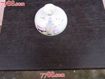 Old porcelain lid cylinder old cover a Republic of power pink ginseng jar lid