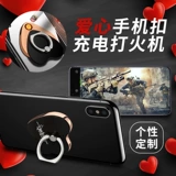 Креативная зажигалка с usb-зарядкой, ветрозащитный универсальный электронный держатель для телефона подходит для мужчин и женщин