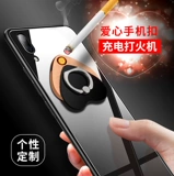 Креативная зажигалка с usb-зарядкой, ветрозащитный универсальный электронный держатель для телефона подходит для мужчин и женщин