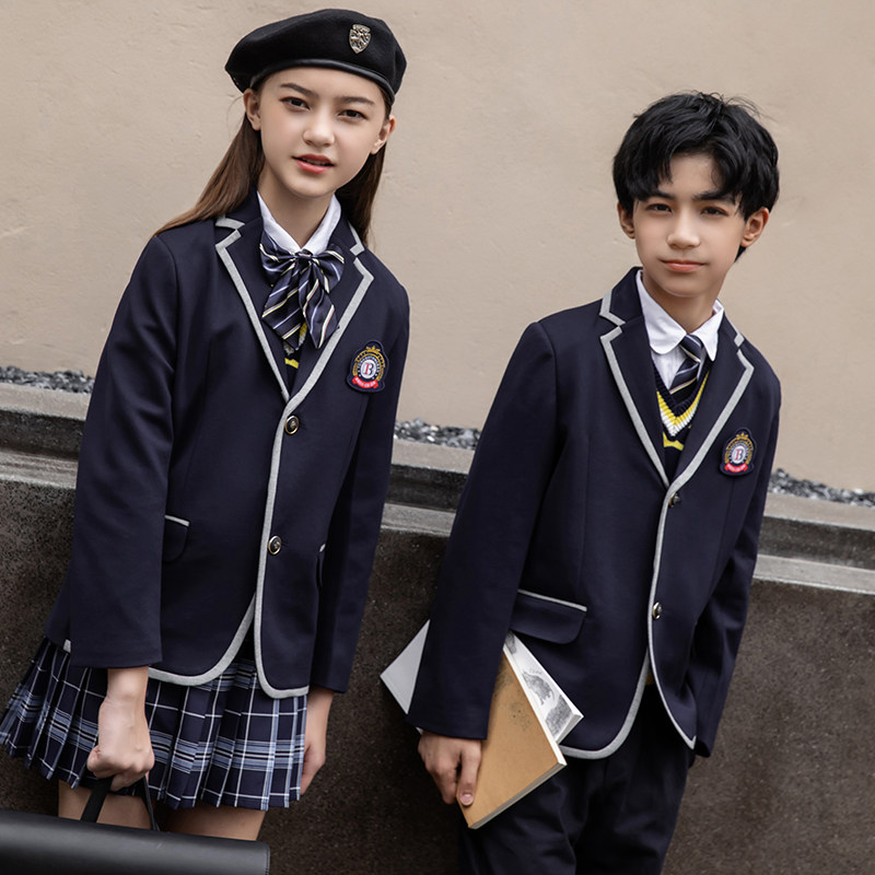 Kindergarten Garden Clothing Spring Autumn Clothing Yinglun College Wind suit Five sets of children's class uniforms to serve primary school uniforms