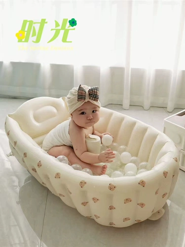 Детский бассейн для плавания для домашнего использования, складная детская ванна, аквапарк для новорожденных