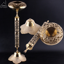 Pakistan Bronze Ware Antique graving Pure Brass Floor Ashtrays Retro Incense Furnace Bronze Products Home Furnishing